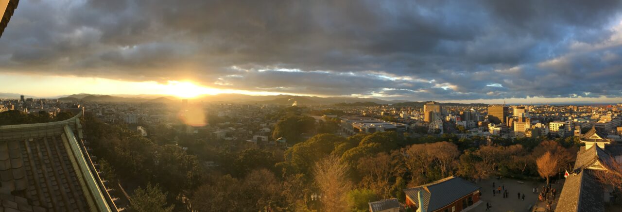 和歌山城天守閣初日の出