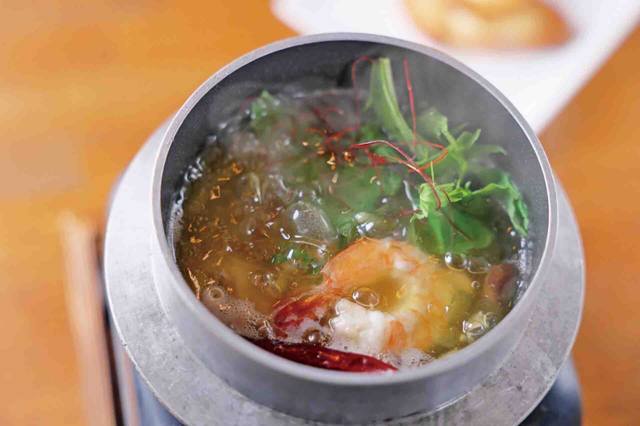 笑園_釜アヒージョ