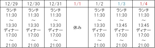 銀平和歌山本店年末年始営業